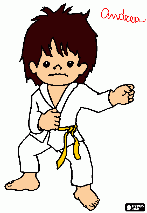 Andrea Karate da colorare