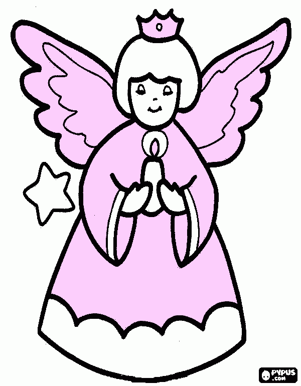 angel-rosa da colorare