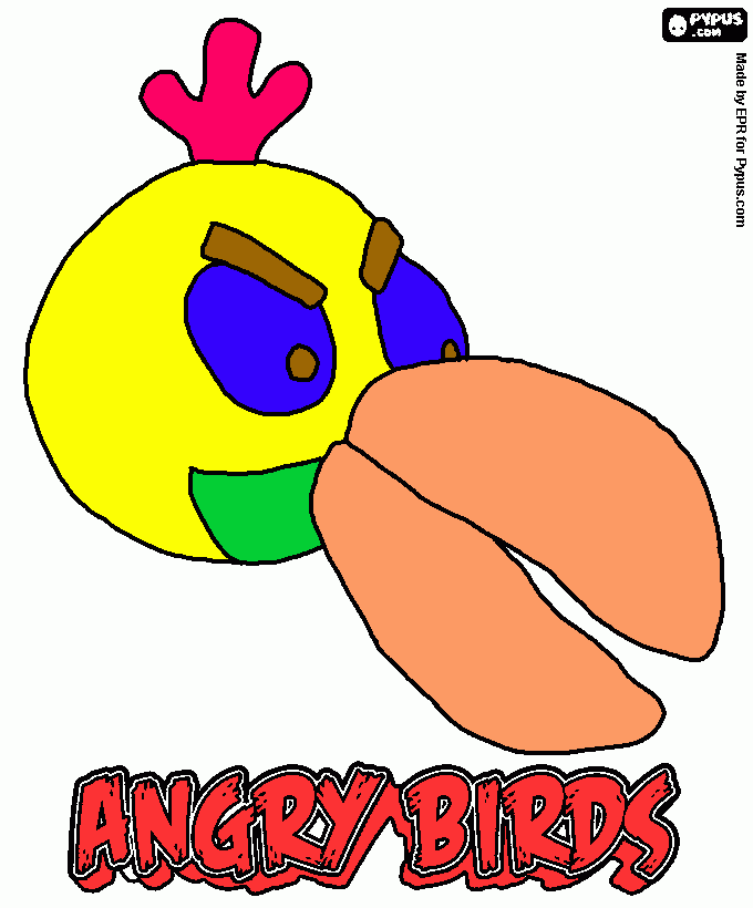 Angry Bird da colorare