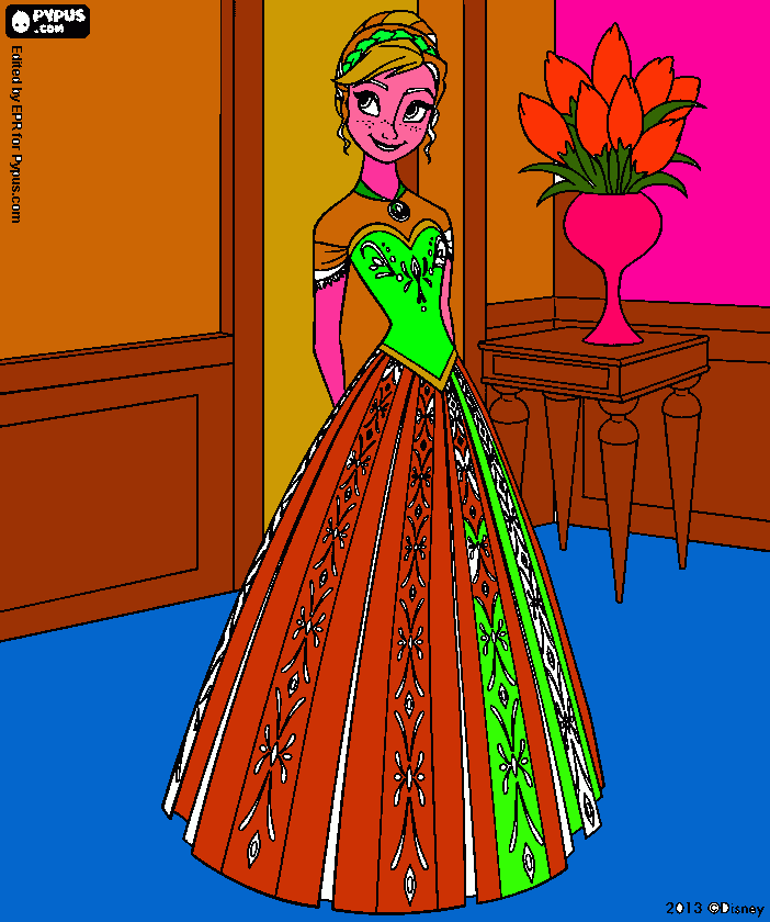 anna   di frozen da colorare