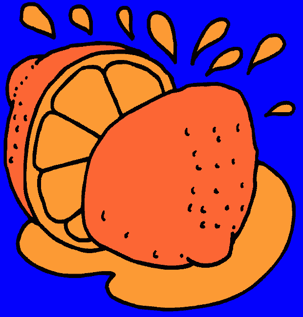 arancia da colorare