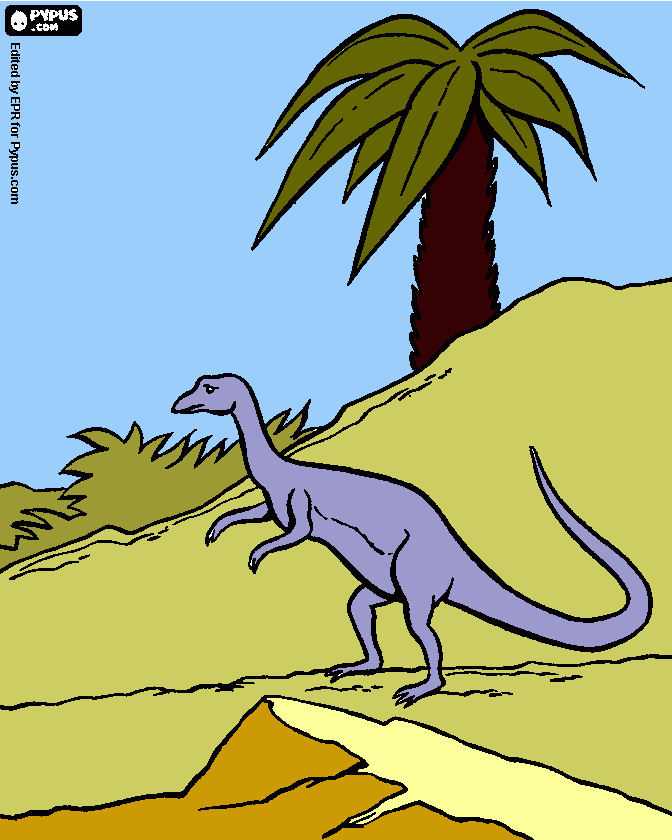 arte di velociraptor da colorare