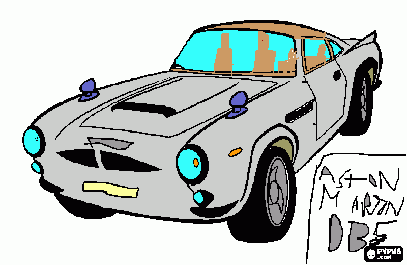 aston martin db5 da colorare