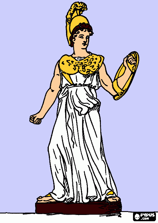 atena da colorare