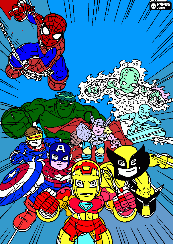 avengers da colorare