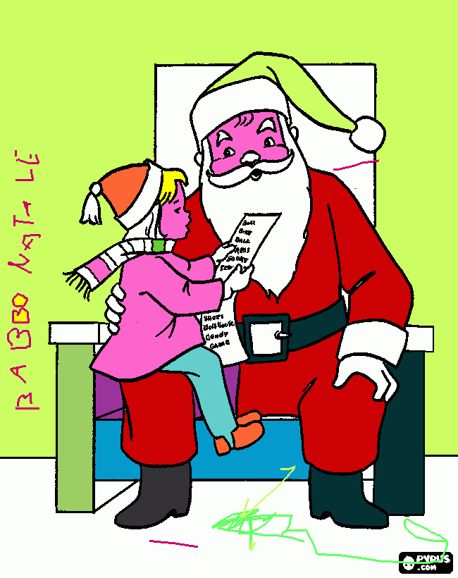 babo natale  da colorare