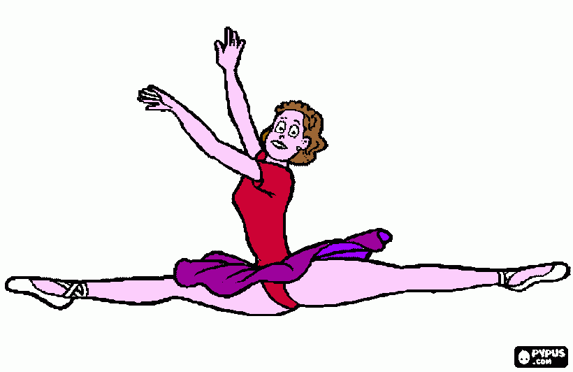 ballerina spaccata da colorare
