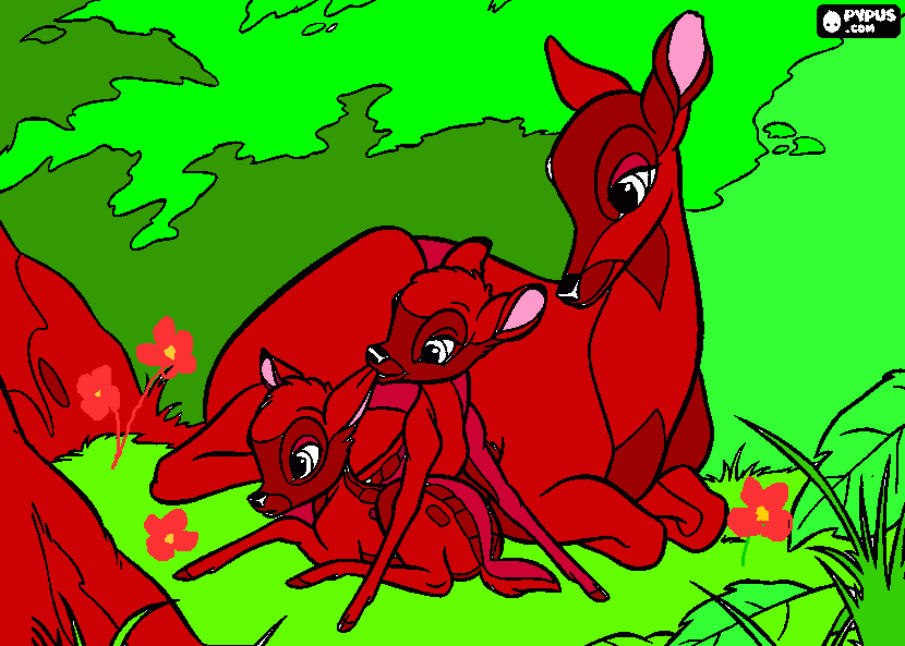 bamby da colorare