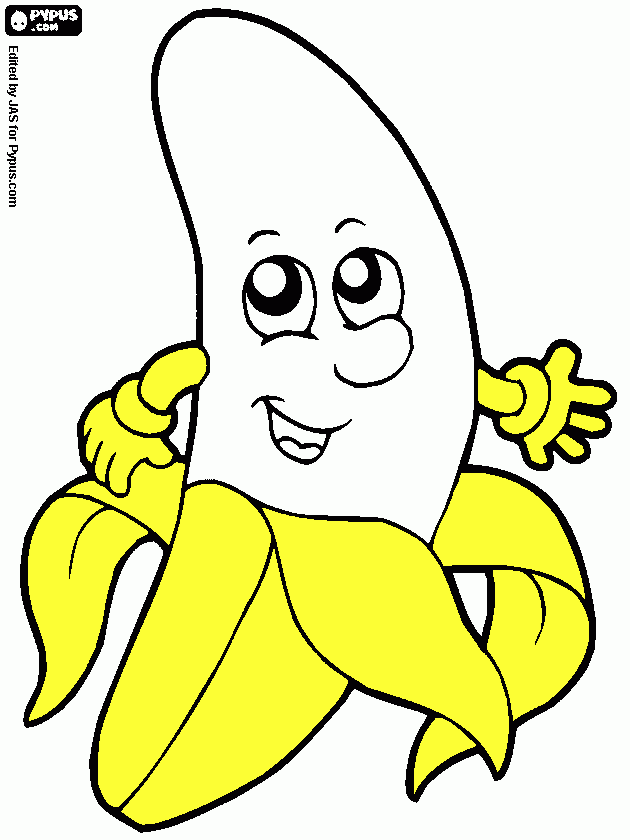 banana da colorare
