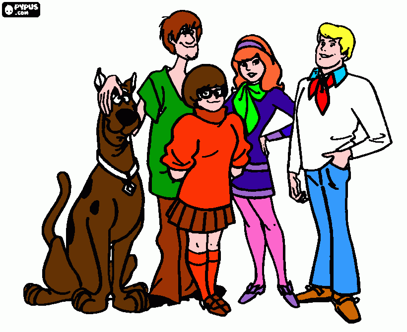 banda scooby da colorare