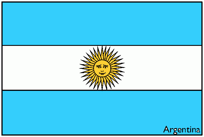 bandiera argentina da colorare
