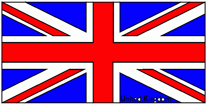 bandiera inglese da colorare
