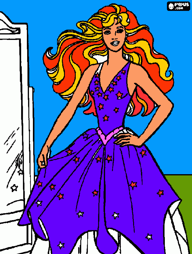 barbie la magia della moda da colorare