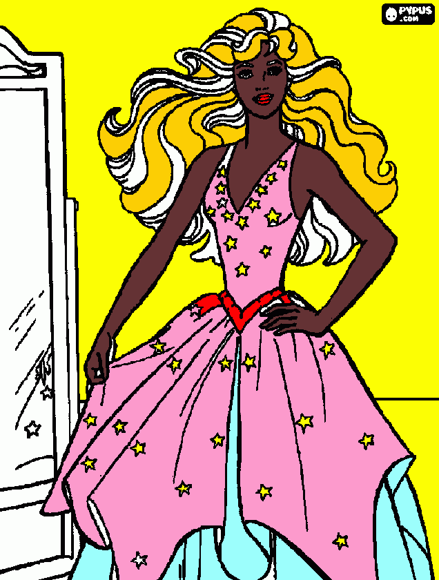 barbie sposa da colorare