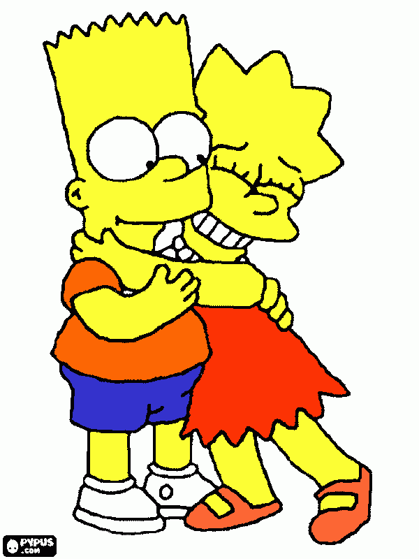 bart e lisa da colorare