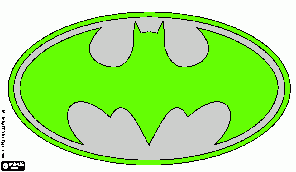 batman logo da colorare