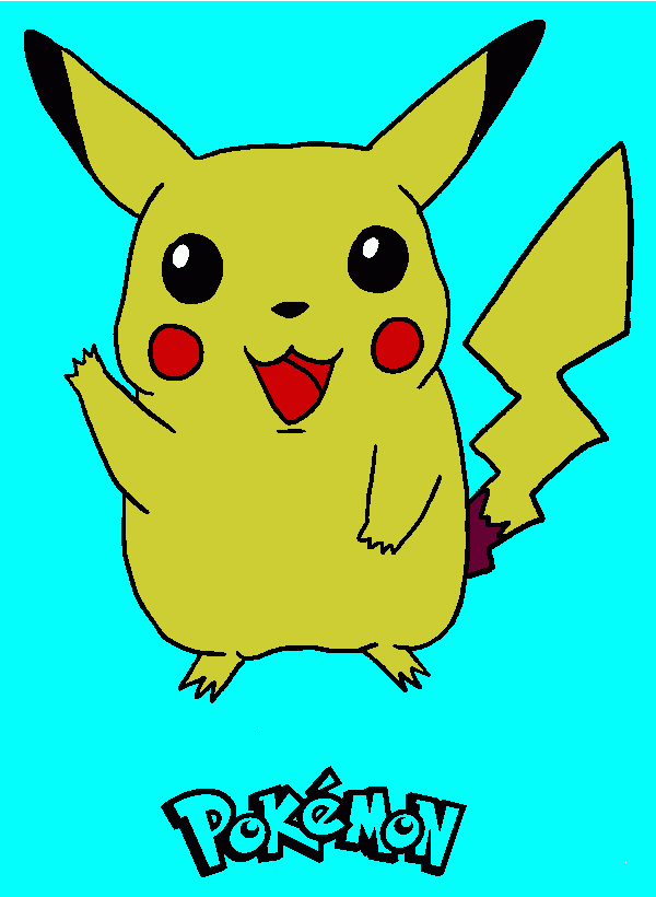 bello, colorato, Pikachu, Pokemon da colorare