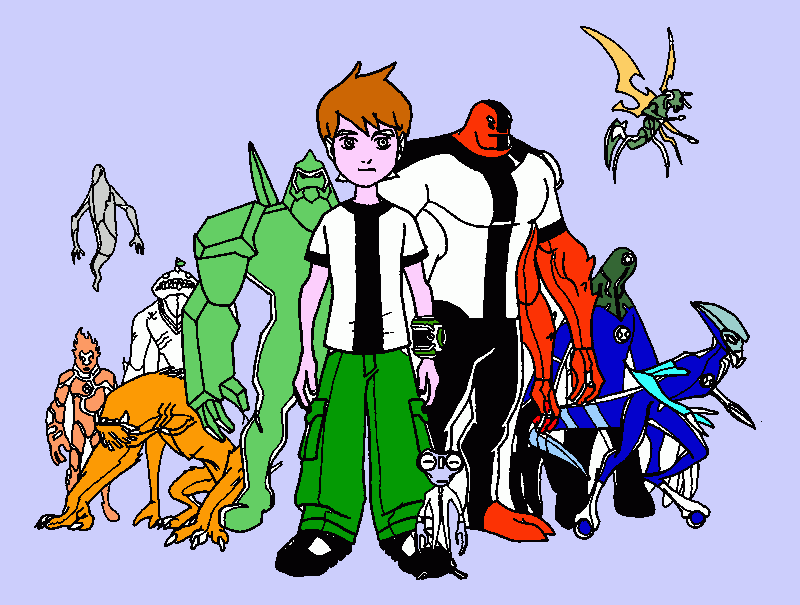 ben 10 tutte le trasformazioni da colorare