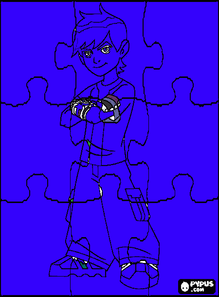 Ben Ten colorato da Ruben e Oliver da colorare