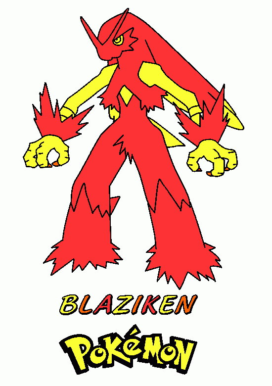 blaziken da colorare