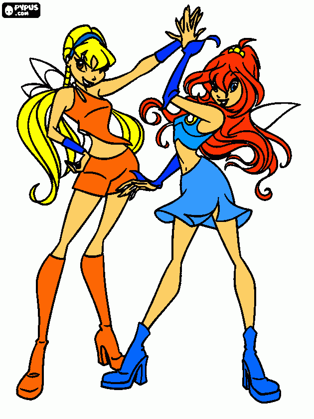 Bloom e Stella da colorare