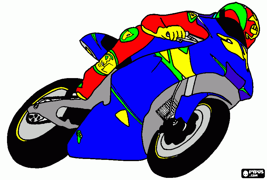 bozza moto  da colorare