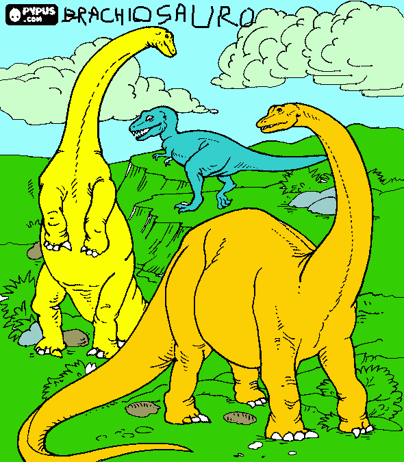 brachiosauro da colorare