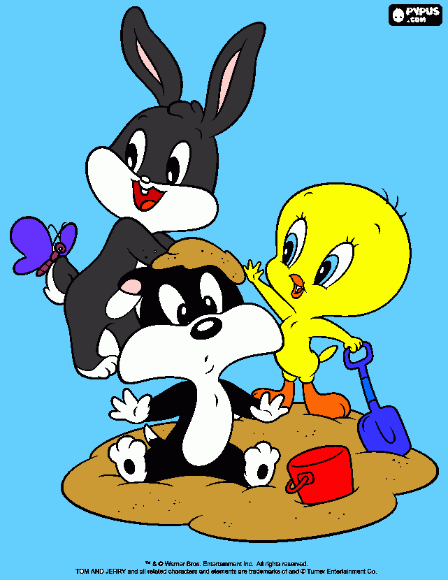 Bugs, titti, silvestro da colorare