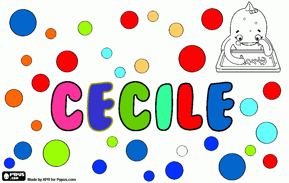 buon compleanno CECILE da colorare