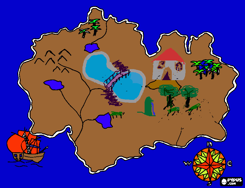 caccia al tesoro -MAPPA- da colorare