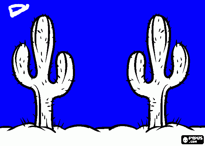 cactus da colorare