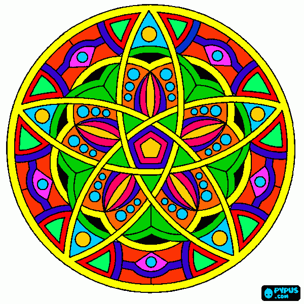 caleidoscopio da colorare
