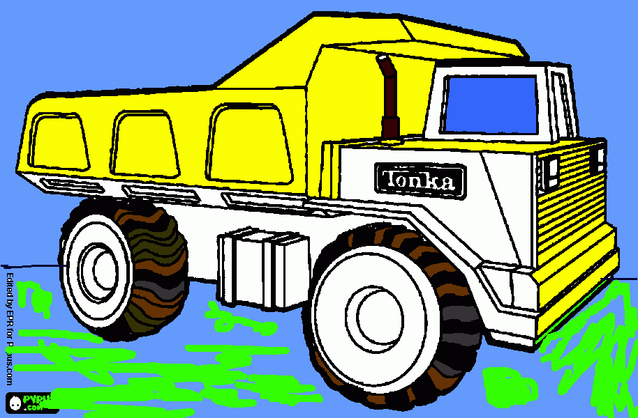 camion caterpillar da colorare