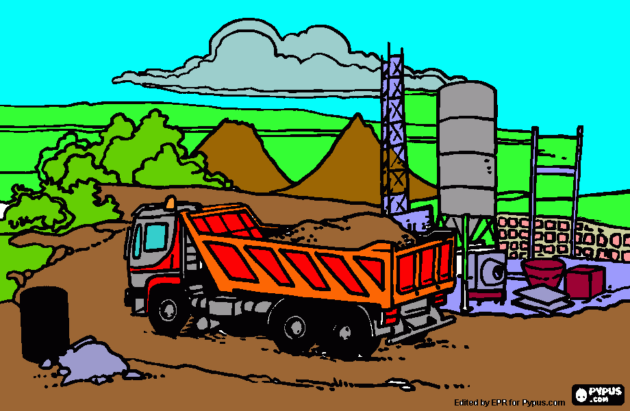 camion  da cava da colorare