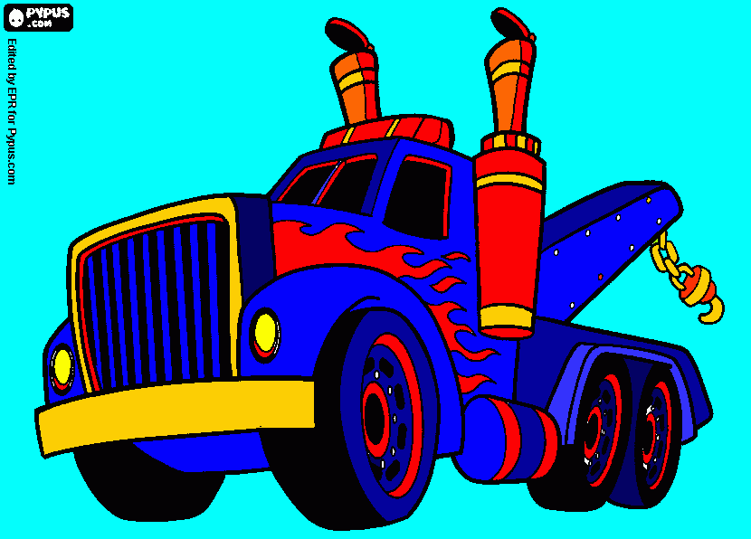 camion da corsa da colorare
