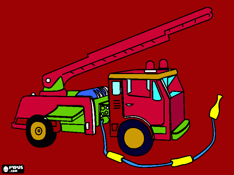 camion dei pompieri da colorare