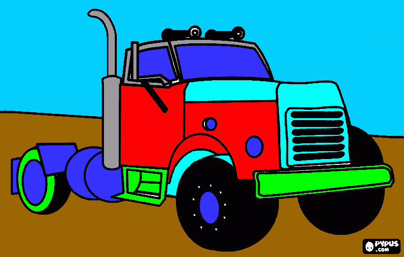 camion super 4 da colorare