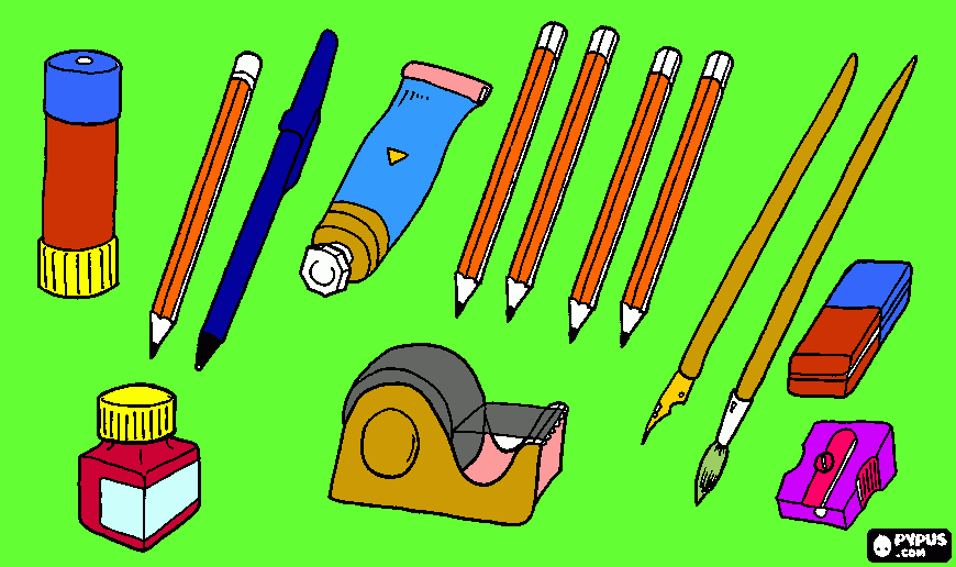 cancelleria da colorare