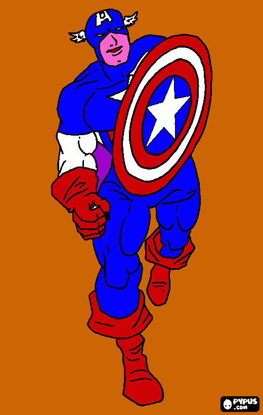capitain america da colorare
