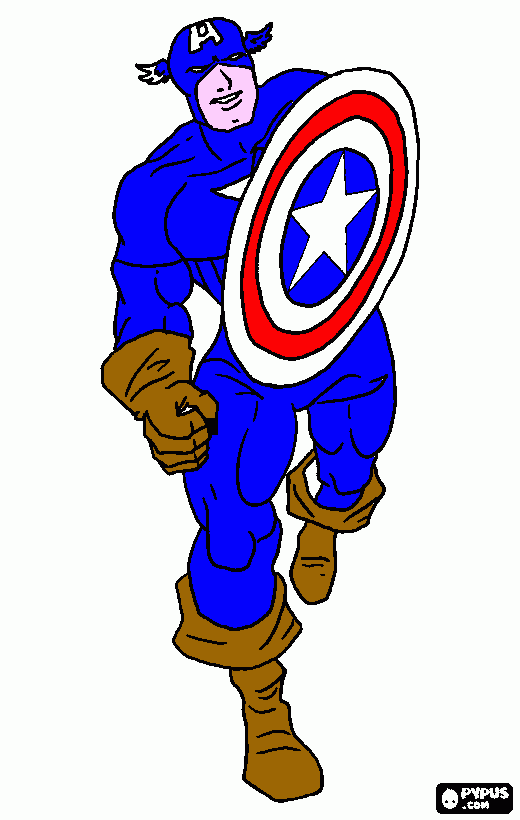 CAPITAN AMERICA da colorare