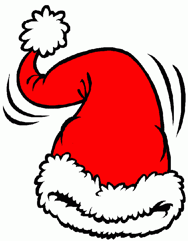cappello babbo natale da colorare