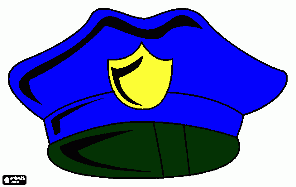 cappello  del  vigile da colorare