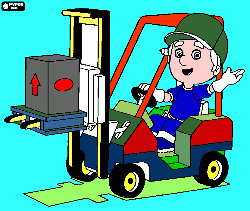 carrello elevatore da colorare