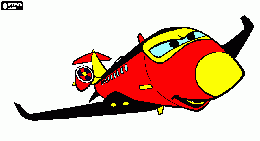 Cars2 aereo da colorare