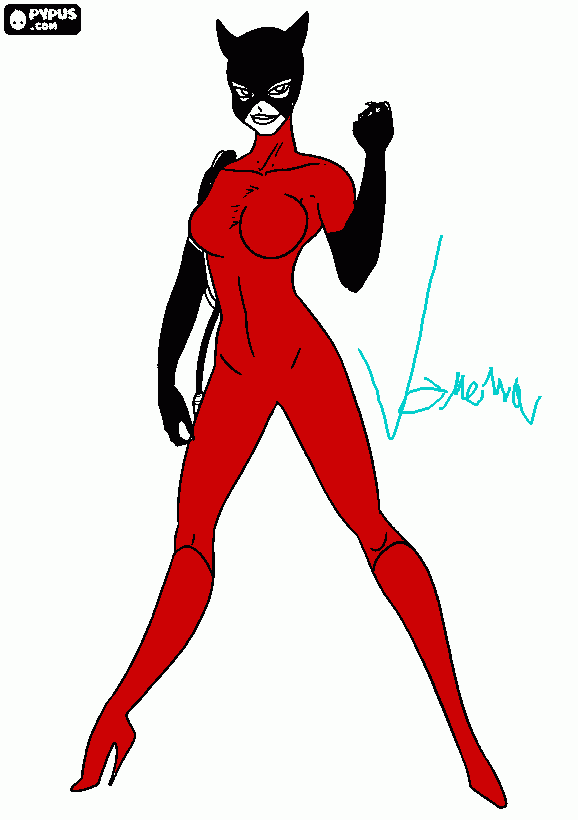 catwoman da colorare