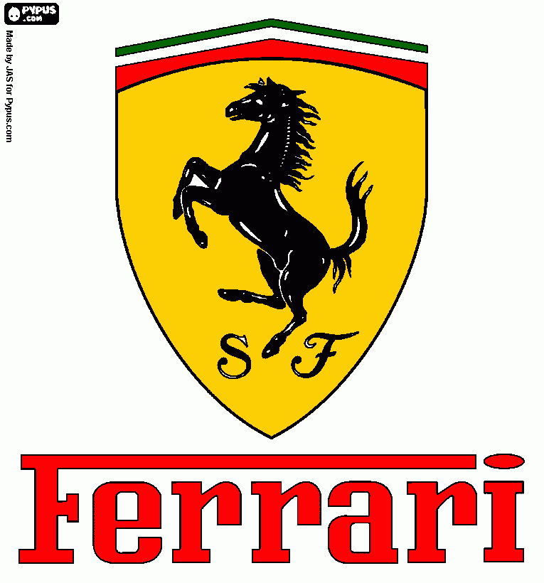 cavallino ferrari da colorare