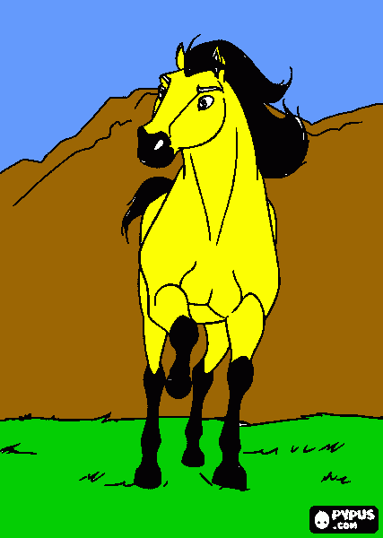 cavallo al galoppo da colorare