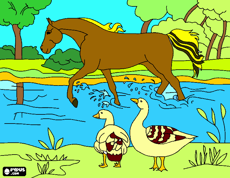 cavallo che corre da colorare
