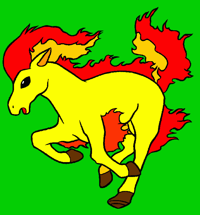 CAVALLO DI FUOCO (JOVI) da colorare