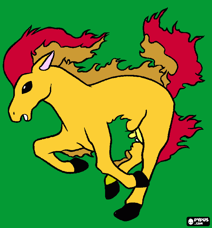 CAVALLO INFUOCATO da colorare